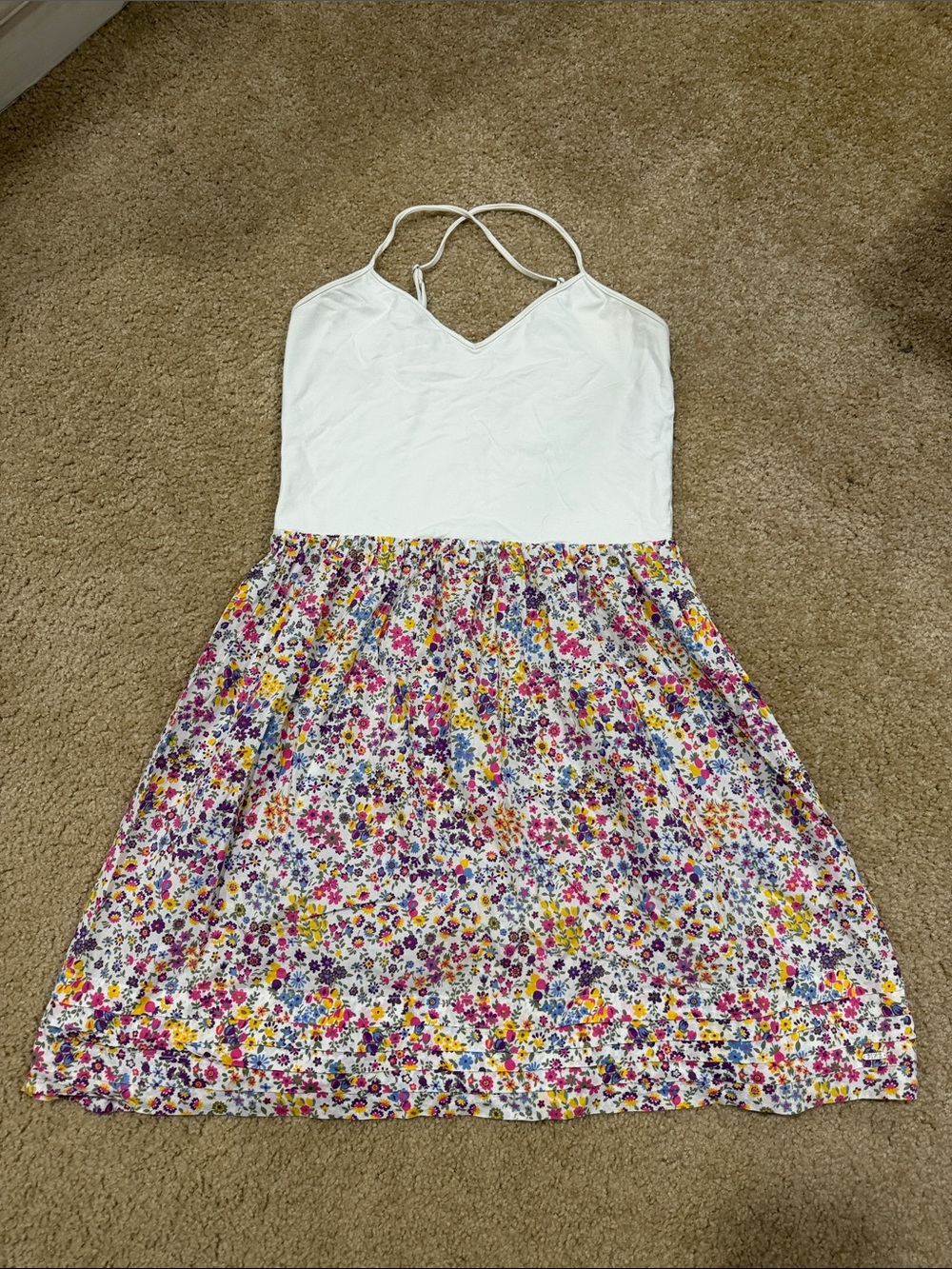 PINK Victoria's Secret White Double-Strap Cami Dress
